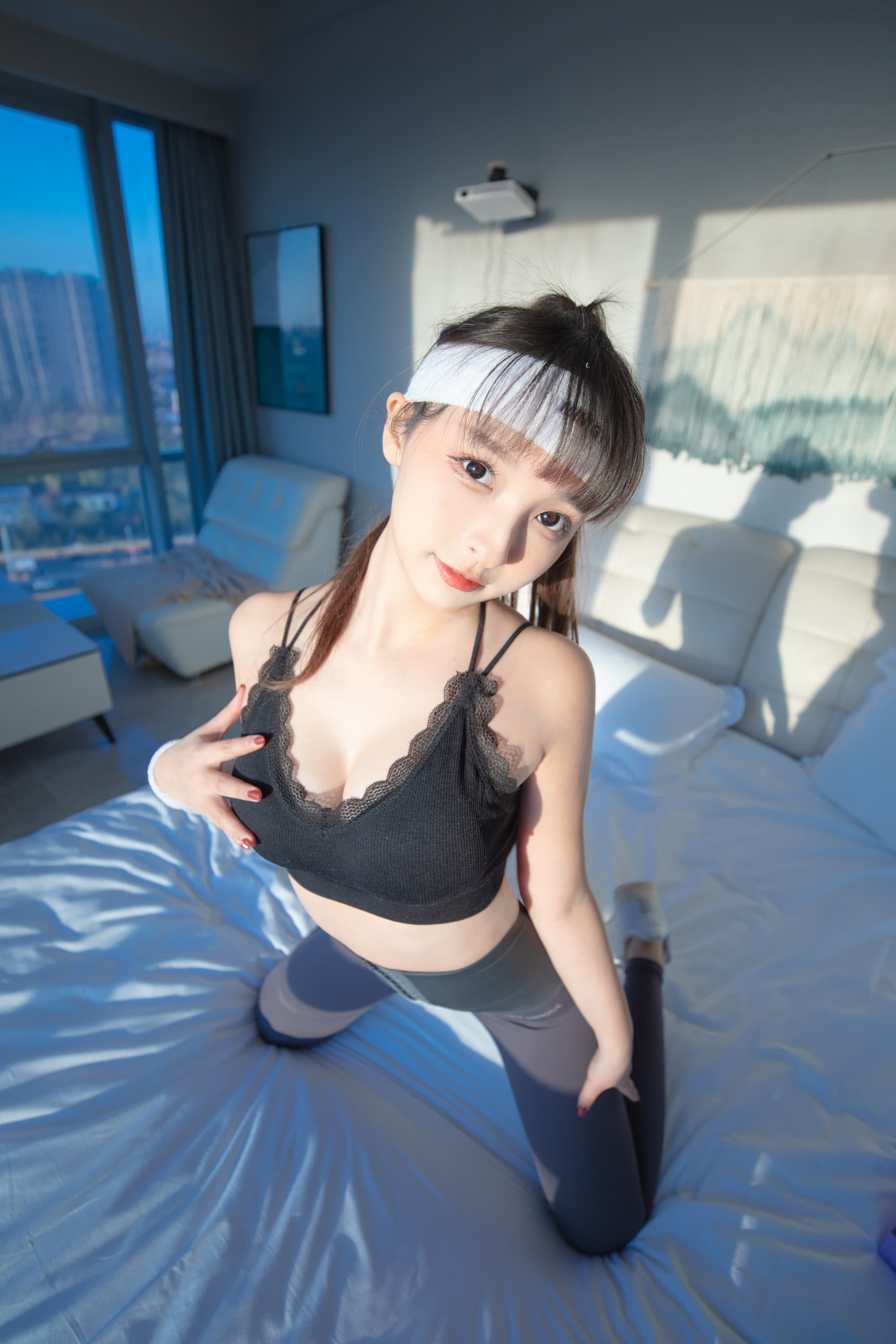 lace bra and stockings